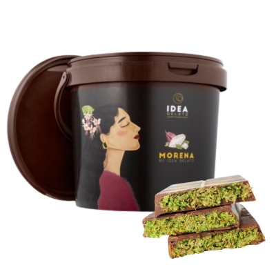 KREM MORENA DUBAI DREAM PISTACHIO - PASTA PISTACJOWA DO LODÓW I CIAST / CZEKOLADA DUBAJSKA 5KG  CENA ZA KG 76,24 ZŁ